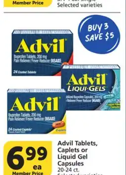 Vons Advil Tablets, Caplets or Liquid Gel Capsules offer