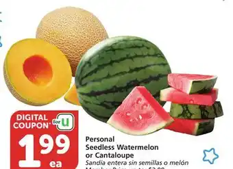 Vons Personal Seedless Watermelon or Cantaloupe offer