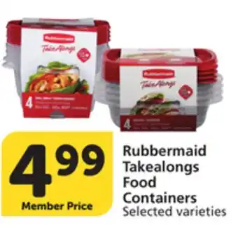 Vons Rubbermaid Takealongs Food Containers offer