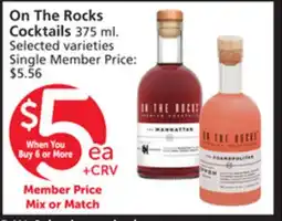 Vons On The Rocks Cocktails offer