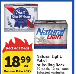 Vons Natural Light, Pabst or Rolling Rock offer