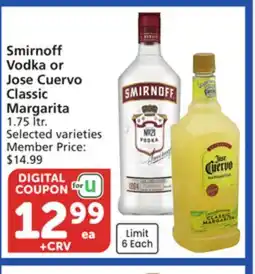 Vons Smirnoff Vodka or Jose Cuervo Classic Margarita offer