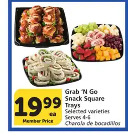 Vons Grab'N Go Snack Square Trays offer