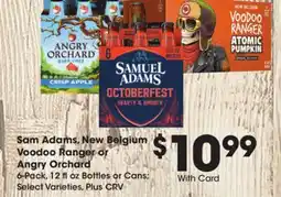 Ralphs Sam Adams, New Belgium Voodoo Ranger or Angry Orchard offer