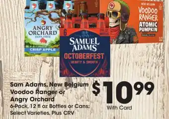 Ralphs Sam Adams, New Belgium Voodoo Ranger or Angry Orchard offer