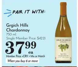 Pavilions Grgich Hills Chardonnay offer