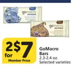 Pavilions GoMacro Bars offer