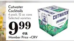 Pavilions Cutwater Cocktails offer