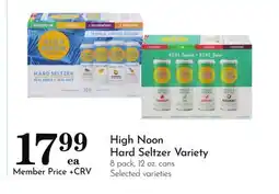 Pavilions High Noon Hard Seltzer Variety offer