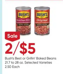 Stater Bros Bush's Best or Grillin' Baked Beans offer