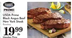 Pavilions USDA Prime Black Angus Beef New York Steak offer