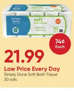 Stater Bros Simply Done Soft Bath Tissue offer