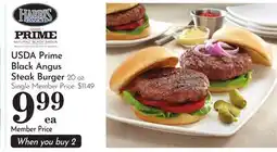 Pavilions USDA Prime Black Angus Steak Burger offer