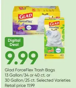 Stater Bros Glad ForceFlex Trash Bags offer