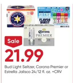 Stater Bros Bud Light Seltzer, Corona Premier or Estrella Jalisco offer