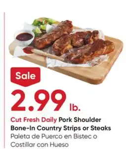 Stater Bros Pork Shoulder Bone-In Country Strips or Steaks offer