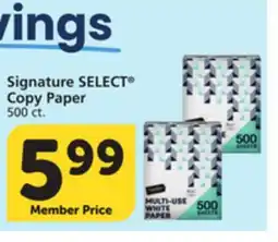 Pavilions Signature SELECT Copy Paper offer