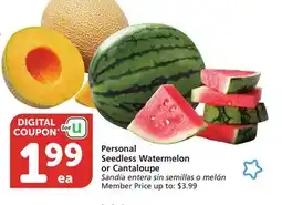 Albertsons Personal Seedless Watermelon or Cantaloupe offer