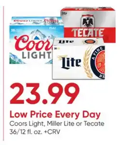 Stater Bros Coors Light, Miller Lite or Tecate offer