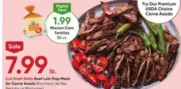 Stater Bros Beef Loin Flap Meat for Carne Asada offer