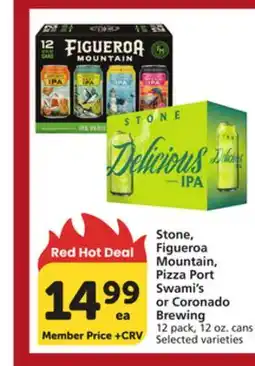 Albertsons Stone, Figueroa Mountain, Pizza Port Swami's or Coronado Brewing offer