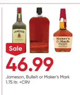 Stater Bros Jameson, Bulleit or Maker's Mark offer