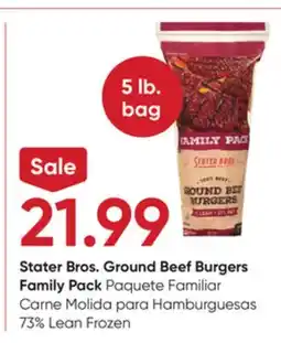 Stater Bros Stater Bros. Ground Beef Burgers Family offer