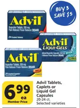 Albertsons Advil Tablets, Caplets or Liquid Gel Capsules offer