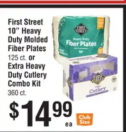 Smart & Final First Street 10 Heavy Duty Molded Fiber Plates or Extra Heavy Duty Cutlery Combo Kit offer