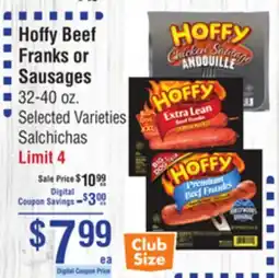 Smart & Final Hoffy Beef Franks or Sausages offer
