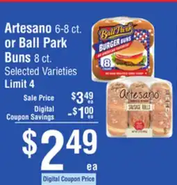 Smart & Final Artesano or Ball Park Buns offer