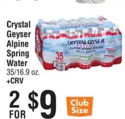 Smart & Final Crystal Geyser Alpine Spring Water offer