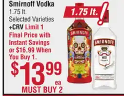 Smart & Final Smirnoff Vodka offer
