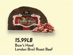 Fresh Thyme Boar's Head London Broil Roast Beef offer