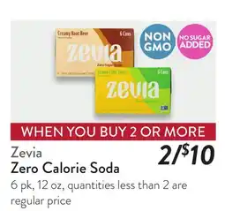 Fresh Thyme Zevia Zero Calorie Soda offer