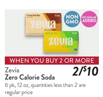 Fresh Thyme Zevia Zero Calorie Soda offer