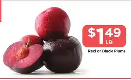 Food 4 Less Red or Black Plums offer