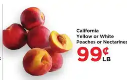 Food 4 Less California Yellow or White Peaches or Nectarines offer