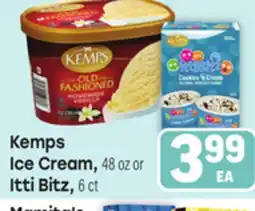 Tony’s Fresh Market Kemps Ice Cream, 48 oz or Itti Bitz, 6 ct offer