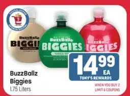 Tony’s Fresh Market BuzzBallz Biggies offer