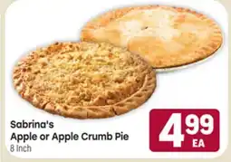 Tony’s Fresh Market Sabrina's Apple or Crumb Pie offer