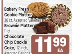 Tony’s Fresh Market Bakery Fresh Cookie Platter 36 ct, Brownie Platter 11 ct, Chocolate Chip Cookie Cake 12 Inch offer