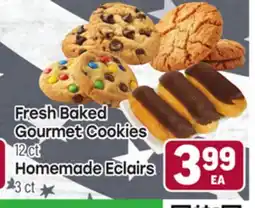 Tony’s Fresh Market Fresh Baked Gourmet Cookies 12ct, Homemade Eclairs 3ct offer