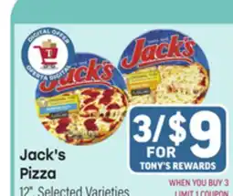 Tony’s Fresh Market Jack's Pizza offer
