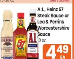 Tony’s Fresh Market A.1., Heinz 57 Steak Sauce or Lea & Perrins Worcestershire Sauce offer