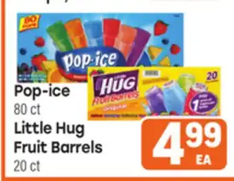 Tony’s Fresh Market Pop-ice 80 ct Little Hug Fruit Barrels 20 ct offer