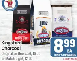 Tony’s Fresh Market Kingsford Charcoal offer