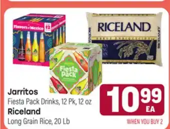 Tony’s Fresh Market Jarritos Fiesta Pack Drinks, 12Pk, 12oz, Riceland Long Grain Rice, 20Lb offer