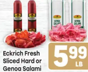 Tony’s Fresh Market Eckrich Fresh Sliced Hard or Genoa Salami offer