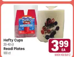 Tony’s Fresh Market Hefty Cups 20-40 ct, Readi Plates 100 ct offer